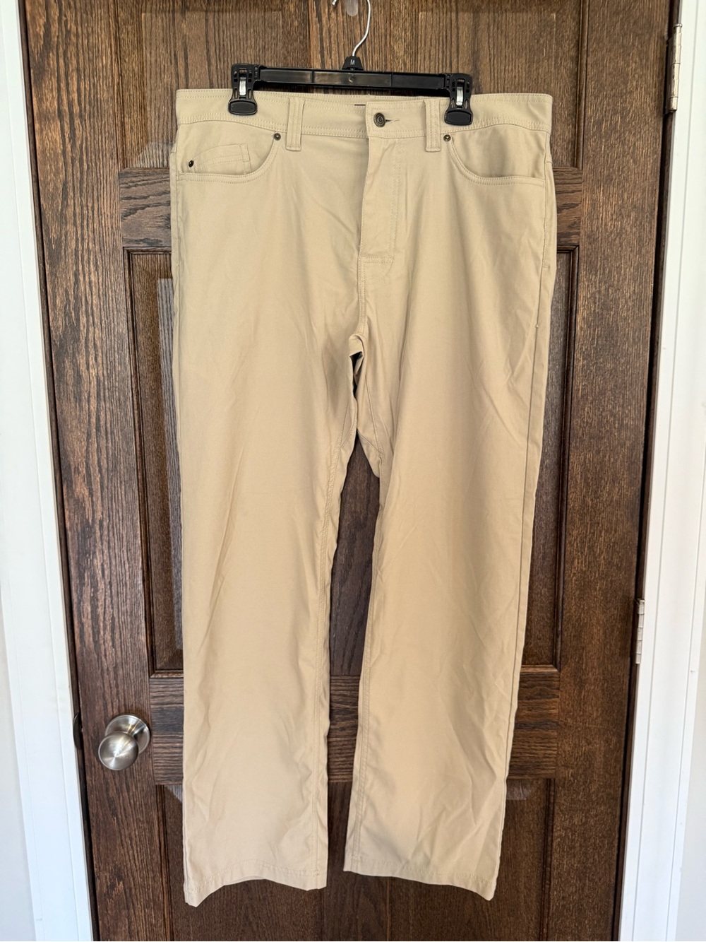 Prana Men's Khaki Straight-Leg Chino Pants 36 x 32